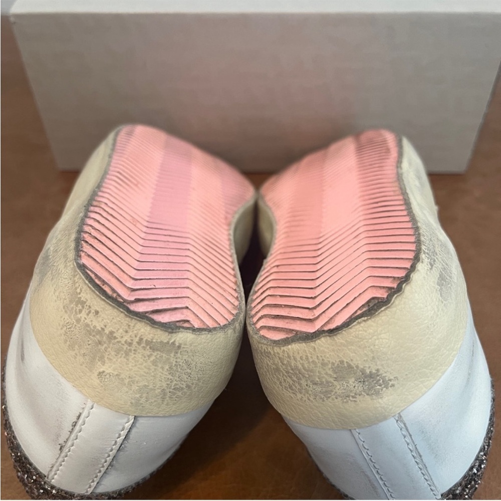 Authentic Golden Goose Superstar Glitter White & Seed Pearl Size 38 - Picture 6 of 10